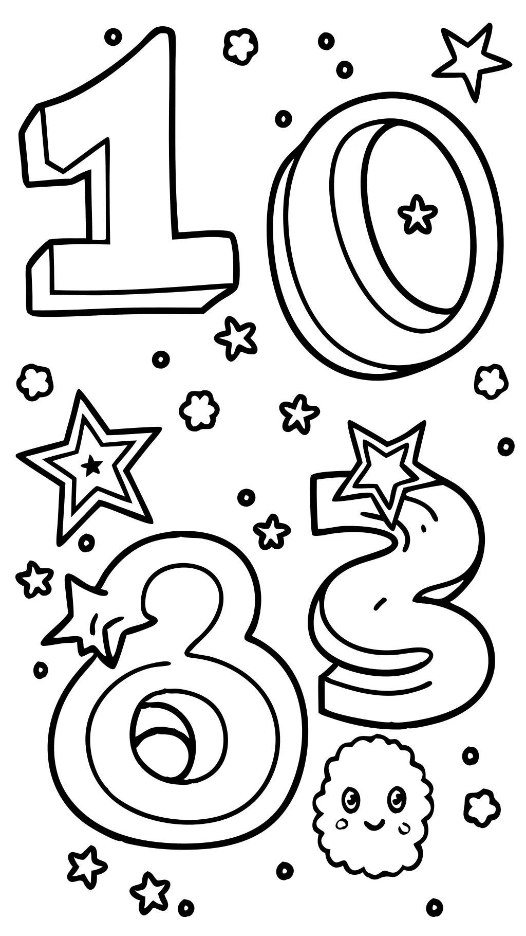 numbers coloring pages printable